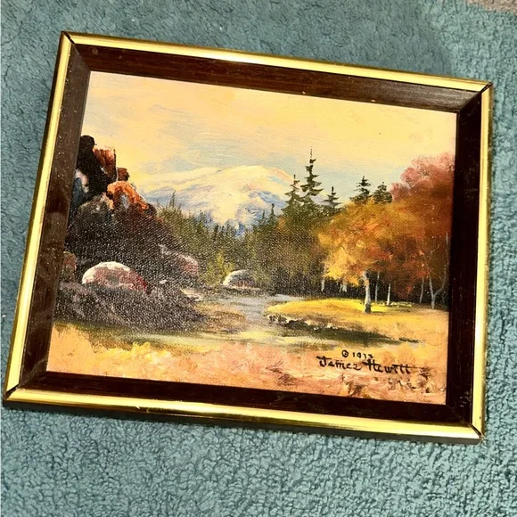 Signed James Hewitt Framed Nature Landscape Paintings - Picture 10 of 15